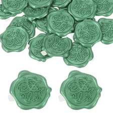 24pcs Wax Seal Stickers For You Envelope Seal Stickers Green