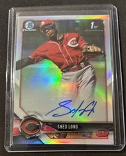 2018 Bowman Chrome Prospect 1st Bowman Refractor Auto Shed Long Reds #266/499