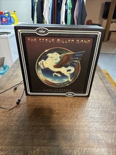 Vintage Plattenladen Leuchtkasten mit Steve Miller Band funktioniert 