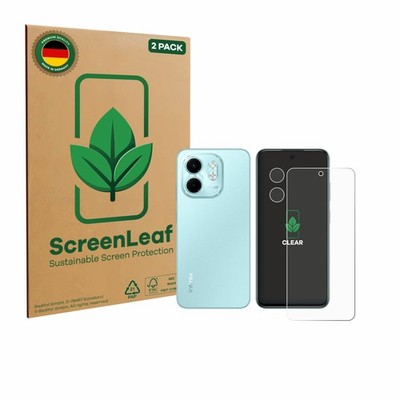 2x ScreenLeaf Displayschutzfolie für Infinix Smart 9 (Display+Kamera) 