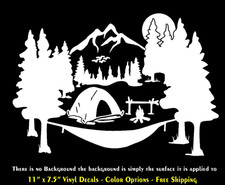 Autocaravana cámper ventana autocaravana escena camping vida 11" calcomanía vinilo auto camión ventana