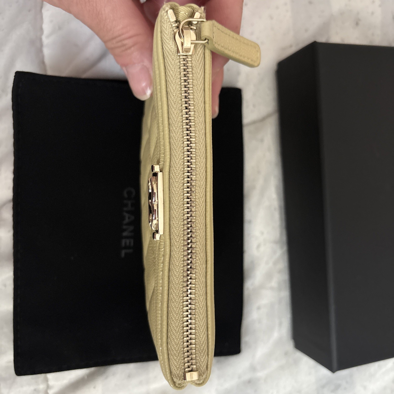 Authentic - Chanel mini O’Case Quilted Caviar image 6