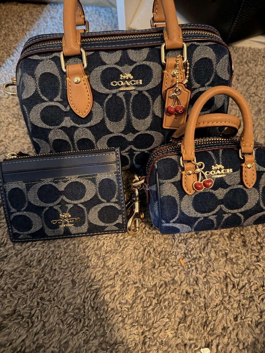 Coach Blue Signature Handbag for sale | eBay