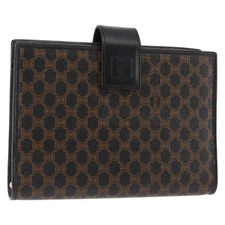 CELINE Macadam Canvas Day Planner Cover PVC Black Auth am9242