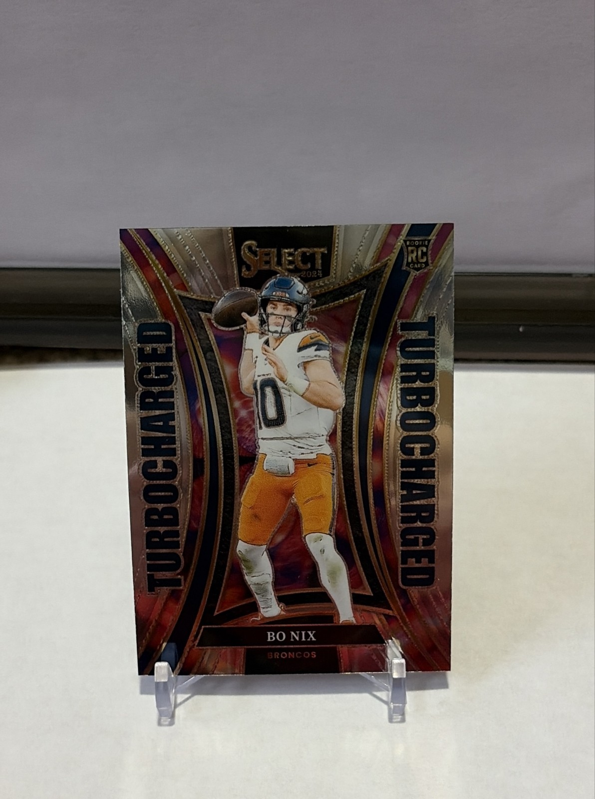 2024 Panini Select - Turbocharged Bo Nix #16 Silver Prizm (RC)