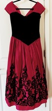 VINTAGE Scott McClintock Velvet and Taffeta Dress Size 10