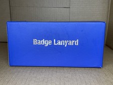 Bulk 100 Black ID Badge Lanyards w Metal Swivel Jhooks, Brand New In Box 