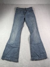 Signature Levi Strauss  Co Girls Jeans Stretch Low Rise Flare Size 14 Regular