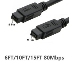 IEEE 1394B Firewire 800 9Pin Male to Firewire 800 9Pin Male Cable
