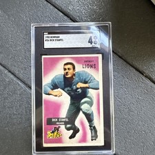 1955 Bowman Dick Stanfel Rookie RC #36 SGC 4 HOF Detroit Lions