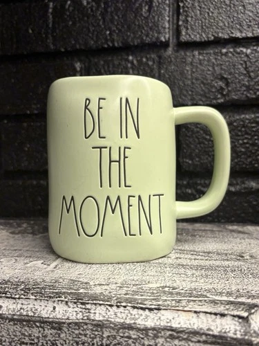 New Rae Dunn “BE IN THE MOMENT" Mint Green Coffee Mug By Magenta