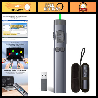 Wireless Presentation Clicker for PowerPoint, Bluetooth Remote, Digital Pointer