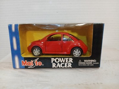 2001 MAISTO Power Racer VOLKSWAGEN  BEETLE VW w/Motorized Pull Back Action RED