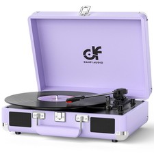 Vinyl Record Player 3-Speed Bluetooth Suitcase Turntable with Built-in Stereo...