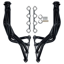 Scott Drake Long Tube Header Pair 289 302 351w Bronco 66-77 Black Hi-temp P... Scott Drake Long Tube Header Pair 289 302 351w Bronco 66-77 Black Hi-temp P...
