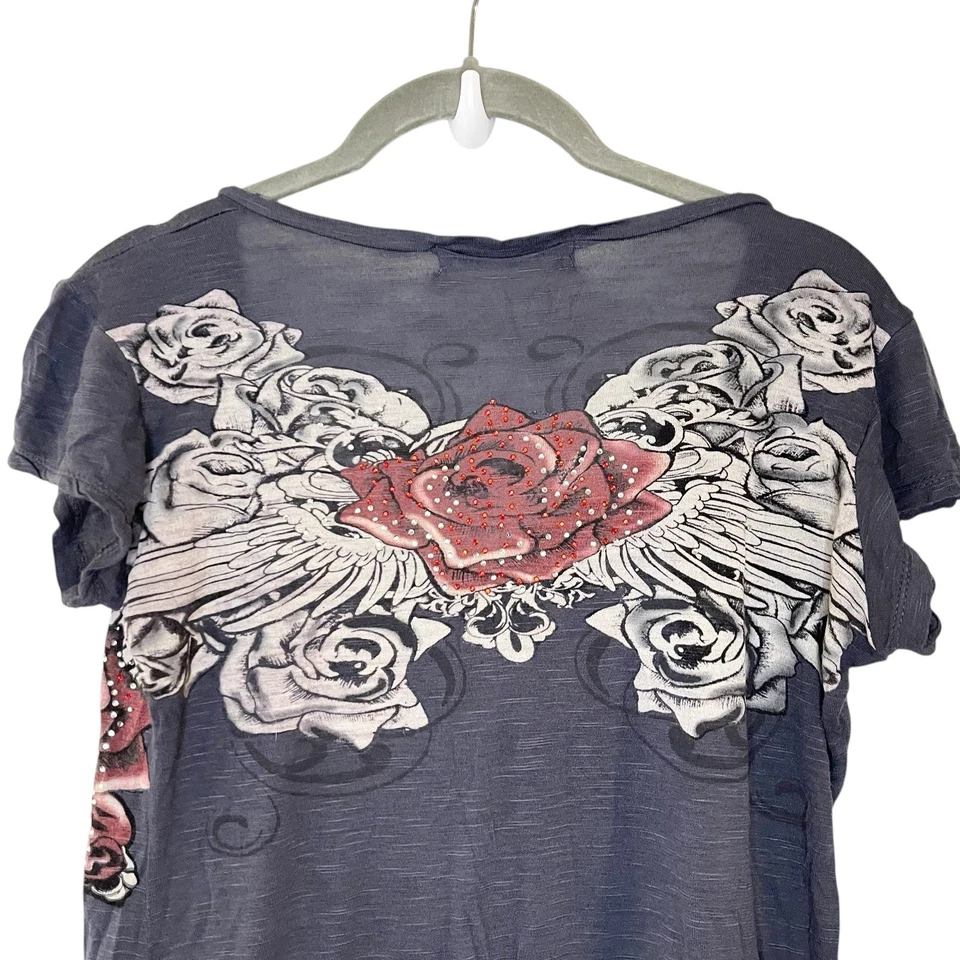 Camiseta Banana Expression Las Vegas Tatuaje Camiseta Estrás Tachonada Y2K Grunge XS Foto 4 de 4