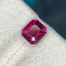 Natural Pink Garnet 2.35 Cts Octagon Cut Eye Clean Loose Gemstone Tanzania