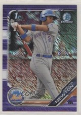 2019 Bowman Chrome Prospects Purple Shimmer Refractor Shervyen Newton qx7