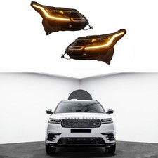 Pair Headlight Assembly For Land Rover Range Rover Velar 2015-2018 Front Lamp