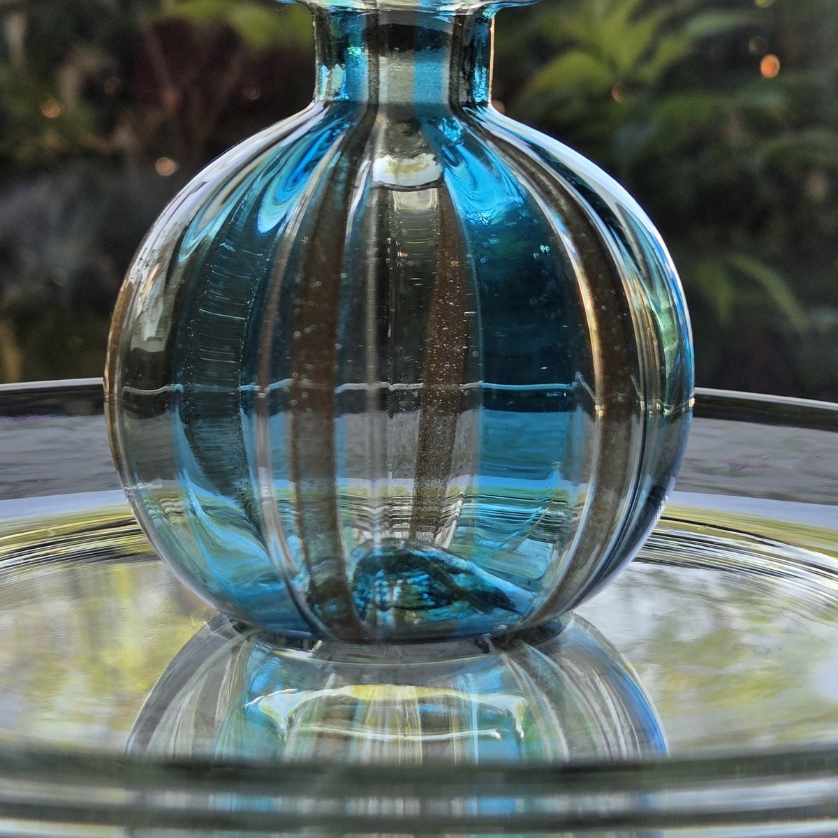 perfume bottle・MURANO，ミルフィオリ・イタリア製 Murano Glass Millefiori Decorative Perfume Bottle, 24k gold