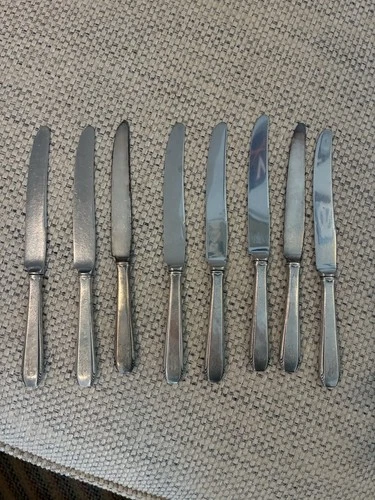 Eight (8) Towle Vintage Knives Sterling Silver Handle Stainless Blades ~15g Per