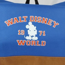 NWT Disney World Parks Blue Book Bag Mickey Mouse 1971 Walt Backpack Travel Tote