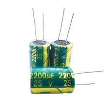 YUNGUI 10pcs 2200uF 25V Capacitor,13x25MM  20 Electrolytic Capacitors 25V, 22...
