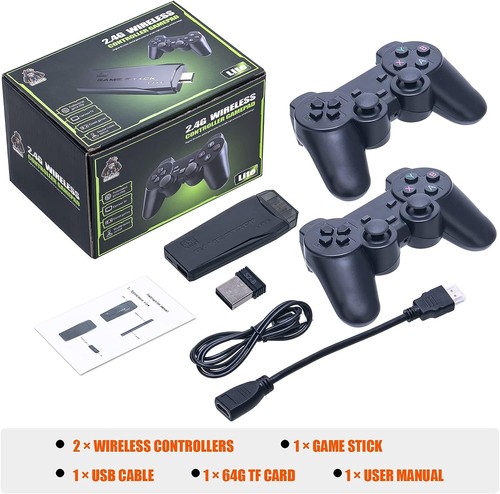 20000+ Retro Videospielkonsole 4K HD TV Spiel Stick 64GB w/2 Wireless Controller - Bild 7 von 13