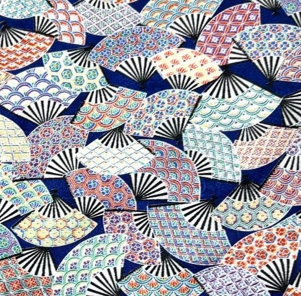 Pp952 Washable Kimono Small Pattern Polyester Nav… - image 4