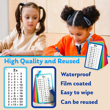 14 Pcs Multiplication Flash Cards 0-12 Math Flash Cards with Multiplication C...