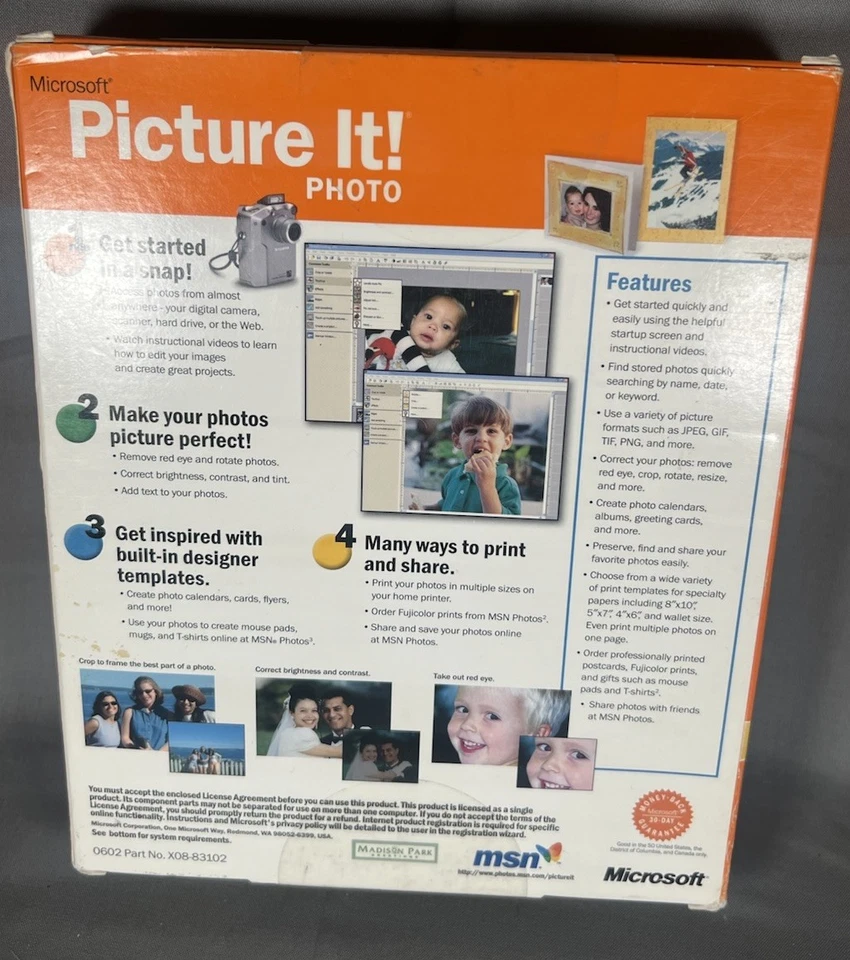 Microsoft Picture It! Photo For Windows New Sealed - Image 2 of 4