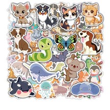 Stickers for Kids - 100 PCS Cute Animal Stickers  Water Bottle Scrapbook Sti...