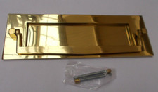 POSTAL DOOR Letter plate KNOCKER Sprung solid brass letter box post plate cover