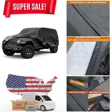 Kayme 7 Layers Car Cover Custom Fit for Jeep Wrangler 4 Dr/Unlimited 4 Door JK