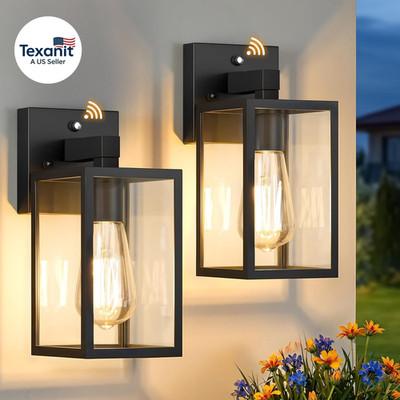 2 Pack Dusk to Dawn Outdoor Wall Light Fixtures, Exterior Porch Light, Waterproo