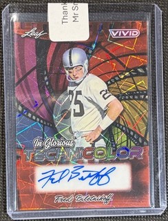 Fred Biletnikoff 2025 Leaf Vivid In Glorious Technicolor 2/2 Oakland Raiders!!!!