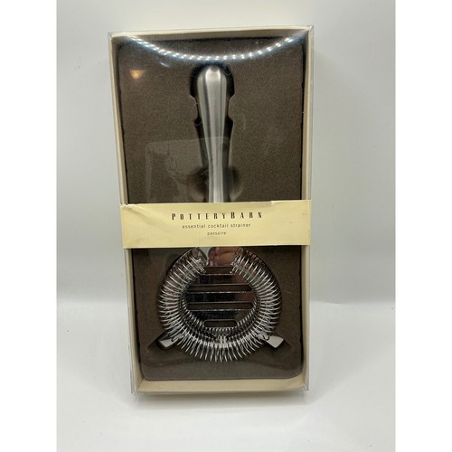 Pottery Barn Essential Cocktail Strainer Stainless Steel Hawthorne Bar Tool