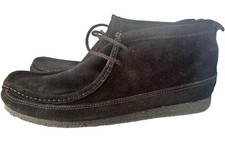 Pretty Green Black Suede Desert Boots Mens UK 9 EUR 43 Casual Lace Up