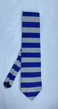 BROOKS BROTHERS men  s Silk Striped Tie in Blue M.inUSA In EXCELLENT CON