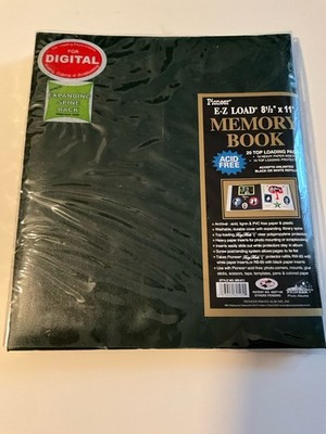 Vintage Memory Book for Scrapbooking: Pioneer E-Z Load 8.5'' x 11'' Dark Green NEW