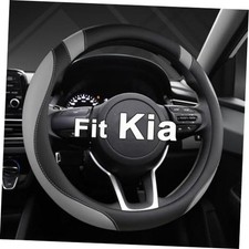 Customized Auto Car Steering Wheel Cover for Kia Sportage Sorento A-Gray Black