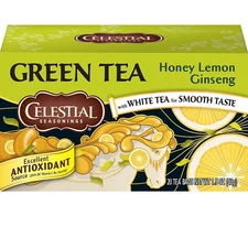 Celestial Seasonings Honey Lemon Ginseng Green Tea Bags, 20 ct...