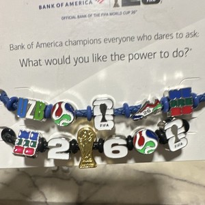BoA  Uzbekistan ￼FIFA World Cup 26 Soccer Charm Bracelet Blue Multicolor 