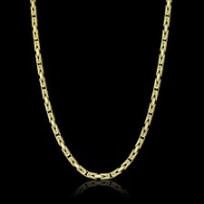 🇮🇹 Königskette 585er 14 Karat 3,8 mm, 45 cm mit Zertifikat, vergoldet 