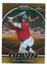 2025 Leaf Baseball Nation Kyle DeBarge New Dawn Base NB-69 Gold Prismatic 1/1