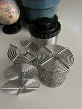 Vintage Stainless Steel Darkroom Film Developing Tank Reels 3 35mm 120 Unbranded
