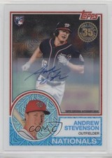 2018 Topps Silver Pack 1983 Design Chrome Series 1 Andrew Stevenson Auto 3i6