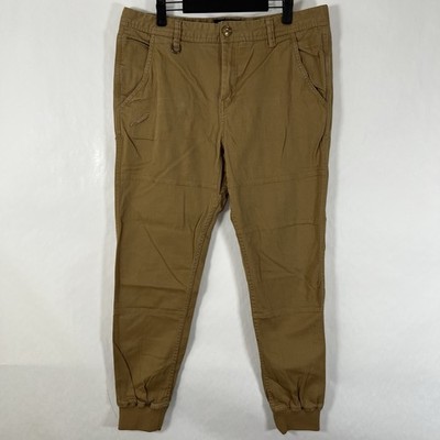 Publish Brand Jogger Pants Mens Size 36 (35x30 Actual) Tan Khaki Tapered