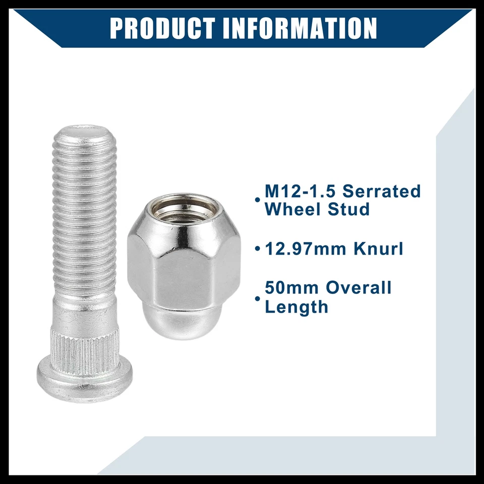 1 juego de pernos de rueda M12-1.50 para Hyundai Sonata para Kia Rio Foto 4 de 4