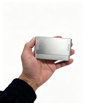 Sony Cyber-shot DSC-T77 10.1MP Silver CCD Vintage Digital Camera 4x Zoom